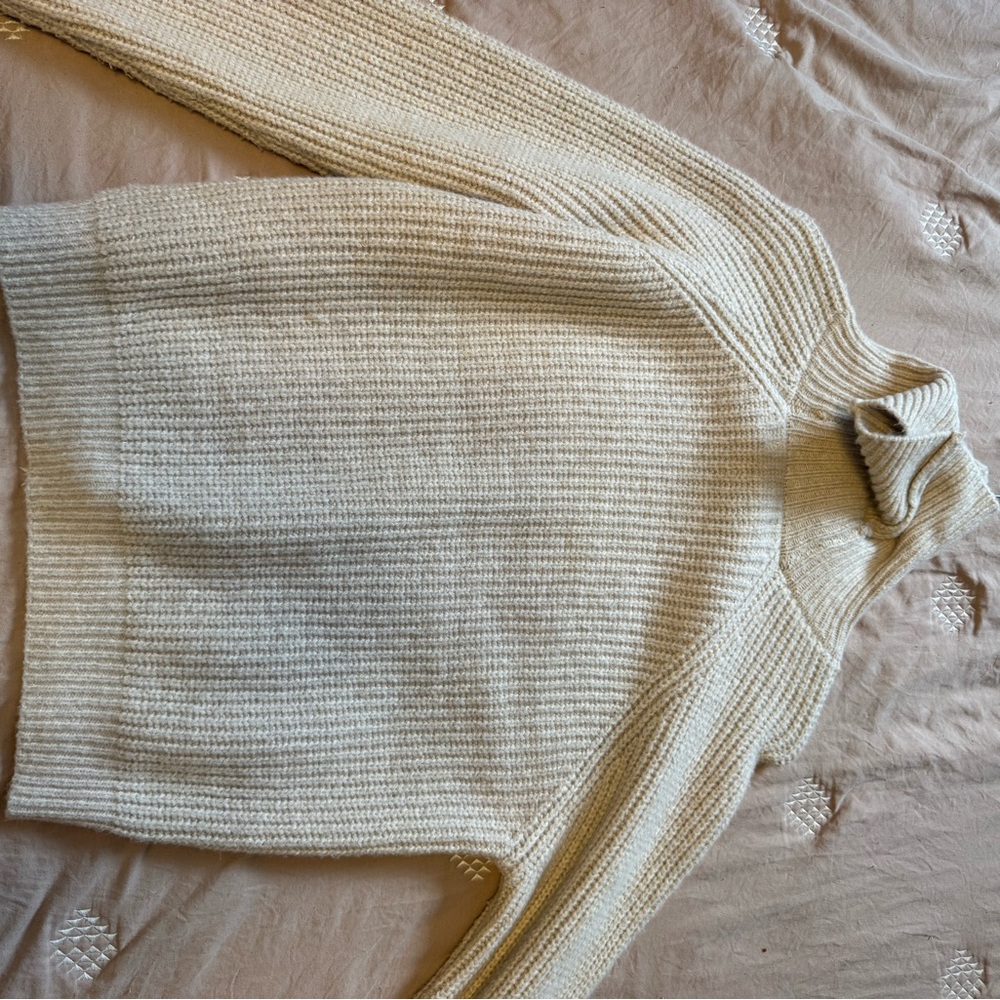 Elegant Cream Turtleneck Sweater